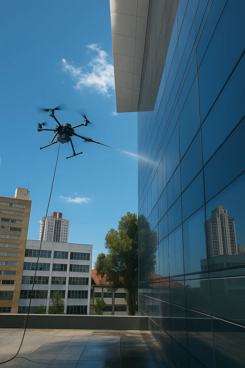 Drones na Limpeza Predial – Segurança e Eficiência em Altura